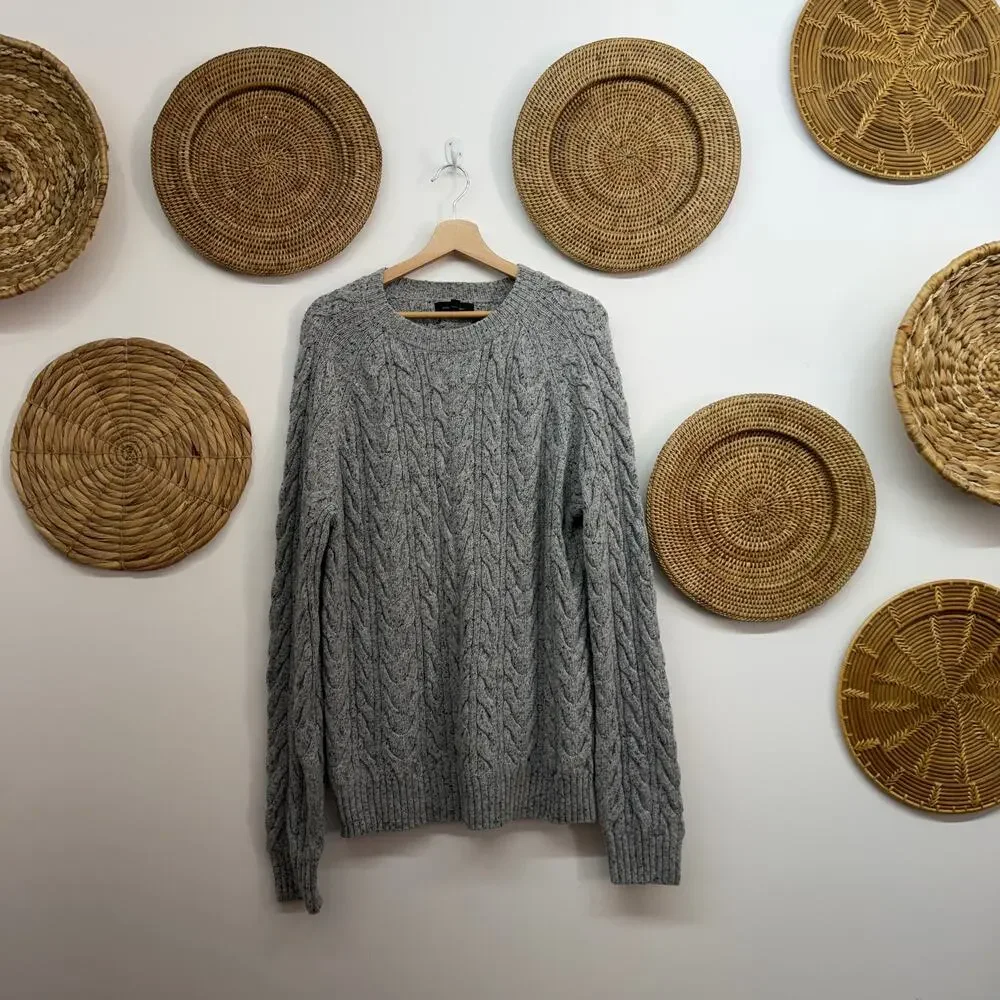 $99 Banana Republic Tweed Cable Sweater Mens Medium